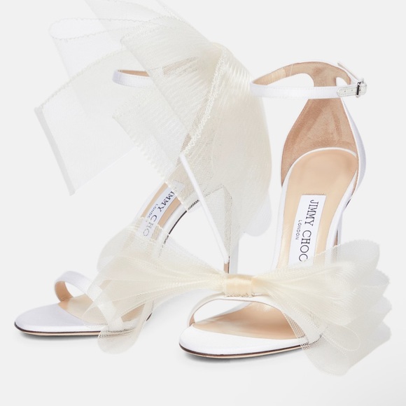 Jimmy Choo Avelin Sandals - Cream White - Picture 2 of 5